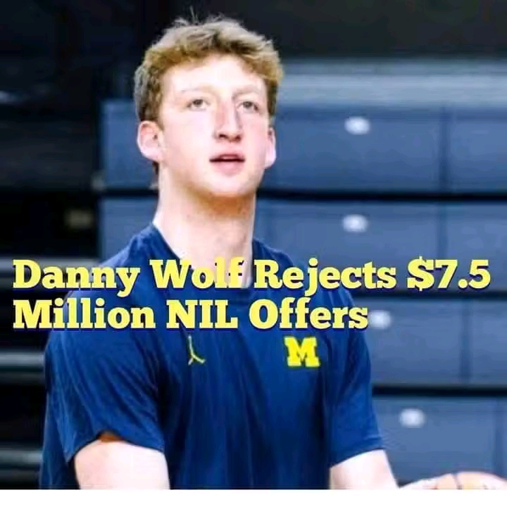 Michigan wolverines #1 / Center, Forward Danny Wolf Rejects $7.5 Million NIL Offers to Stay with the Michigan wolverines University over Notre Dame, Alabama, Texas longhorns…
