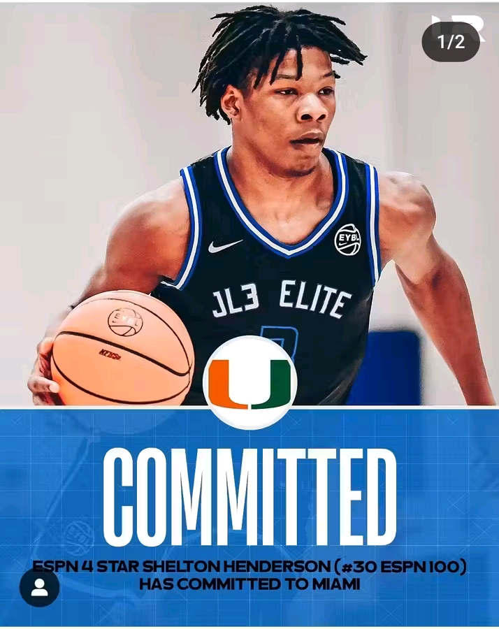Ex-Duke player Shelton Henderson Commits to Miami Hurricanes Basketball…