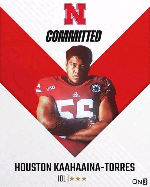 My reasons for choosing Nebraska Cornhuskers: 3⭐️ IOL Houston Kaahaaina-Torres has committed to Nebraska Cornhuskers….