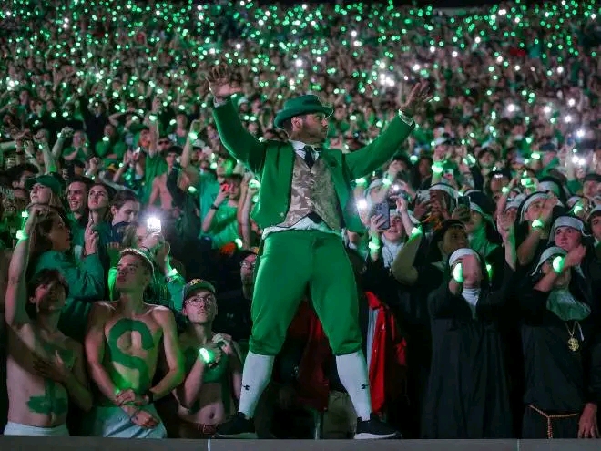 SOUTH BEND, Ind. – In a stunning announcement that has reshaped the landscape of collegiate athletics, the Notre Dame Fighting Irish athletic program has been officially declared the world’s best and most unified athletic program. This unprecedented accolade, bestowed jointly by ESPN, Netflix, and Guinness World…..