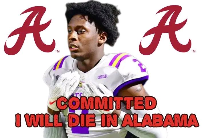 Breaking news:No. 1 high school football player in America announces commitment to Alabama crimson tide over top programs Tennessee, LSU, and Texas Tech, surprising many in the……..