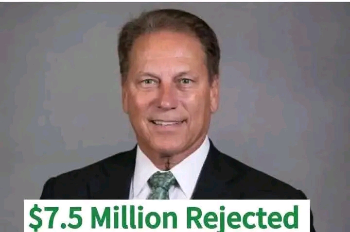 ESPN REPORT: Tom Izzo Declines $7.5 Million Offer from Georgia and Notre Dame, Reaffirming Commitment to Michigan State as Head Coach  In a stunning move, Michigan State Spartans Head Coach Tom Izzo has rejected a lucrative $7.5 million offer from both the University of Georgia and Notre Dame, opting to remain with the Spartans. Izzo emphasized, “I have no plans beyond being the head coach at Michigan State.”