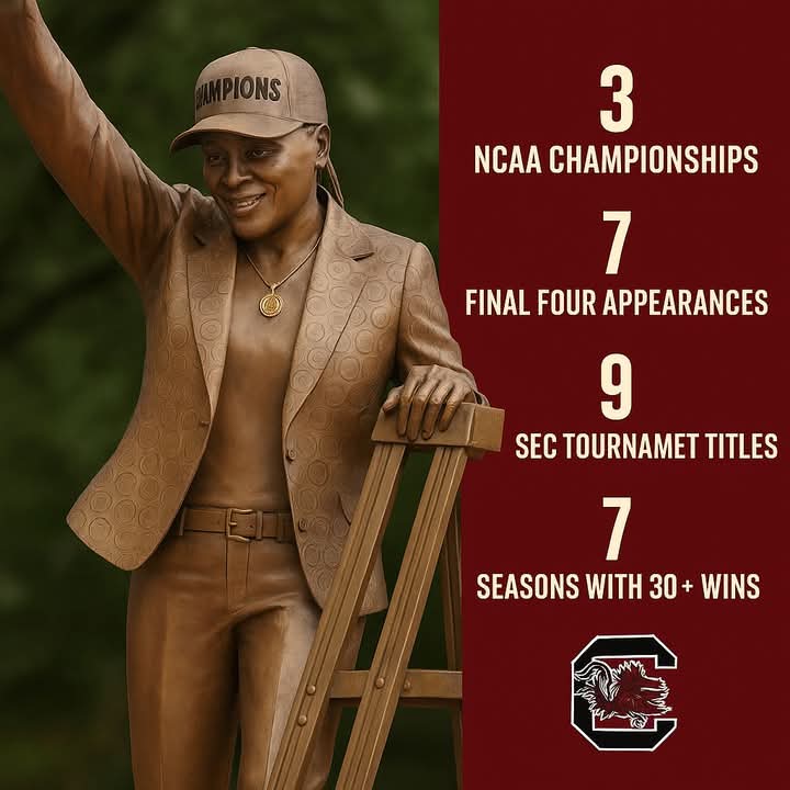 Dawn Staley Statue Unveiled in Columbia, SC: A’ja Wilson Delivers Powerful Tribute Honoring Her Mentor’s Legacy of Leadership, Excellence, and Impact—A Historic Moment Celebrating a Trailblazer Whose Influence Transcends the Game and Inspires Generations to Come.