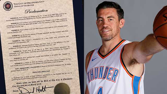 OKLAHOMA CITY TO HONOR NICK COLLISON WITH PERMANENT MONUMENT—WORK SET TO COMMENCE THIS FALL