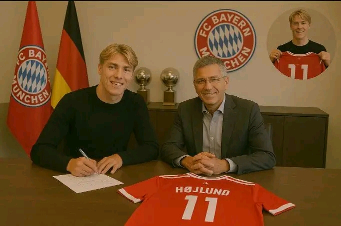 🚨🔴⚪ **OFFIZIELL: Bayern München schnappt sich Rasmus Højlund! Der bei Manchester United in Ungnade gefallene Stürmer wechselt für eine Saison auf Leihbasis mit Kaufpflicht an die Isar – und bildet mit Harry Kane und Luis Díaz ein Offensiv-Trio der Extraklasse!** ⚽🔥👑